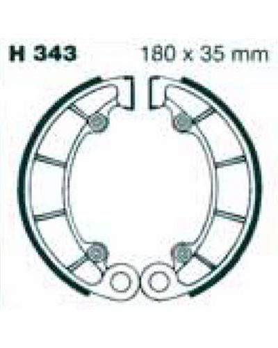 Machoires Frein Moto EBC Jeu de machoires rainurées EBC-H343G