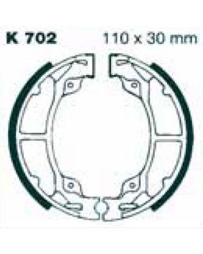 Machoires Frein Moto EBC Jeu de machoires rainurées EBC-K702G