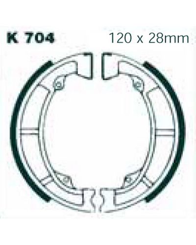 Machoires Frein Moto EBC Jeu de machoires rainurées EBC-K704G