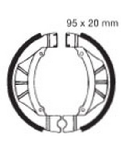 Machoires Frein Moto EBC Jeu de machoires rainurées EBC-K714G