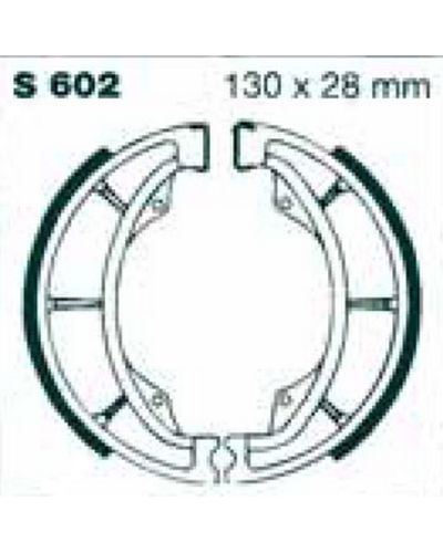 Machoires Frein Moto EBC Jeu de machoires rainurées EBC-S602AG