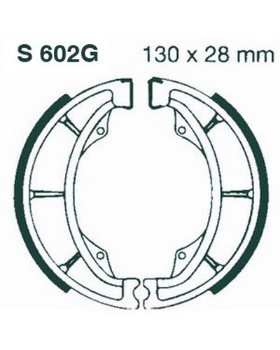 Machoires Frein Moto EBC Jeu de machoires rainurées EBC-S602G