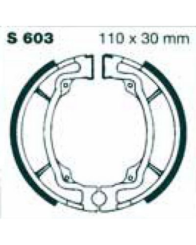 Machoires Frein Moto EBC Jeu de machoires rainurées EBC-S603G