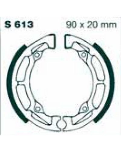 Machoires Frein Moto EBC Jeu de machoires rainurées EBC-S613G