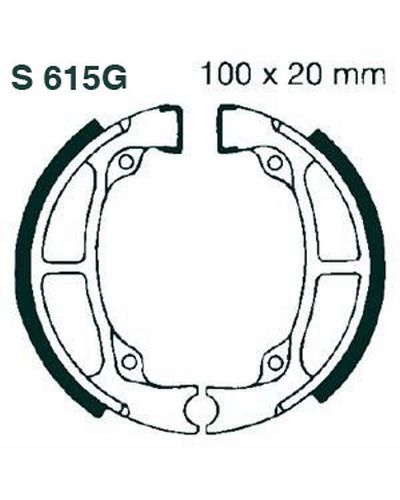 Machoires Frein Moto EBC Jeu de machoires rainurées EBC-S615G