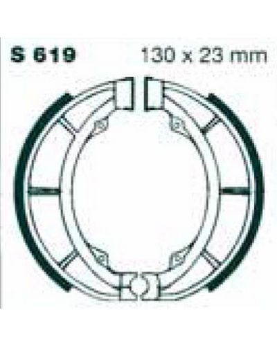 Machoires Frein Moto EBC Jeu de machoires rainurées EBC-S619G