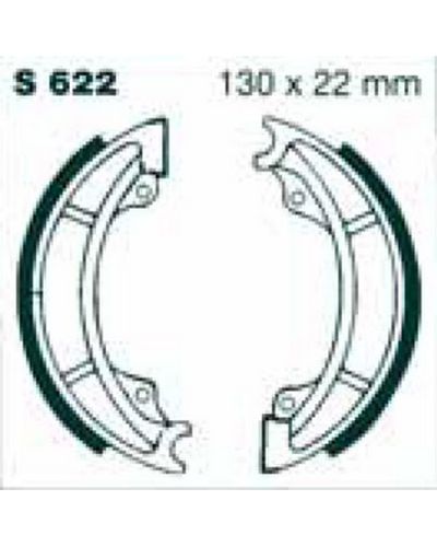 Machoires Frein Moto EBC Jeu de machoires rainurées EBC-S622G Machoires Frein Moto EBC Jeu de machoires rainurées EBC-S622G