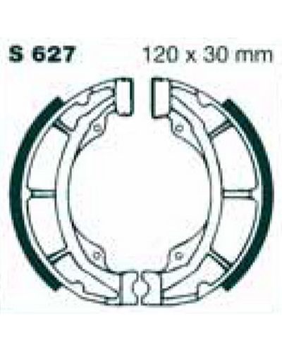 Machoires Frein Moto EBC Jeu de machoires rainurées EBC-S627G Machoires Frein Moto EBC Jeu de machoires rainurées EBC-S627G