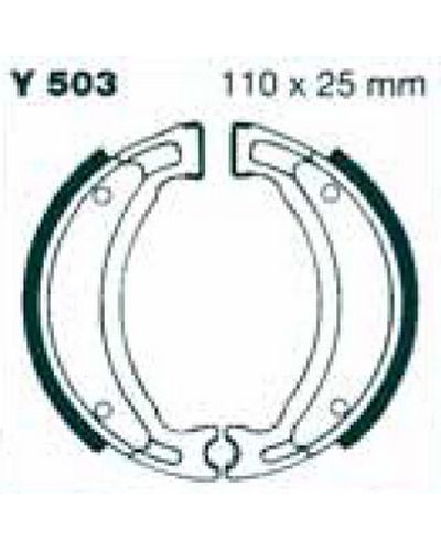 Machoires Frein Moto EBC Jeu de machoires rainurées EBC-Y503G