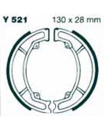Machoires Frein Moto EBC Jeu de machoires rainurées EBC-Y519G