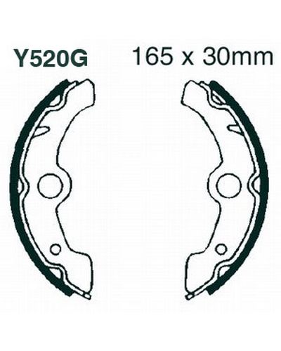 Machoires Frein Moto EBC Jeu de machoires rainurées EBC-Y520G