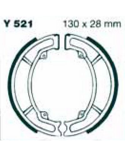 Machoires Frein Moto EBC Jeu de machoires rainurées EBC-Y521G