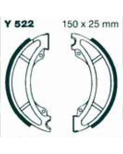 Machoires Frein Moto EBC Jeu de machoires rainurées EBC-Y522G