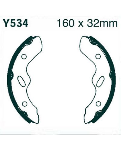 Machoires Frein Moto EBC Jeu de machoires rainurées EBC-Y534G