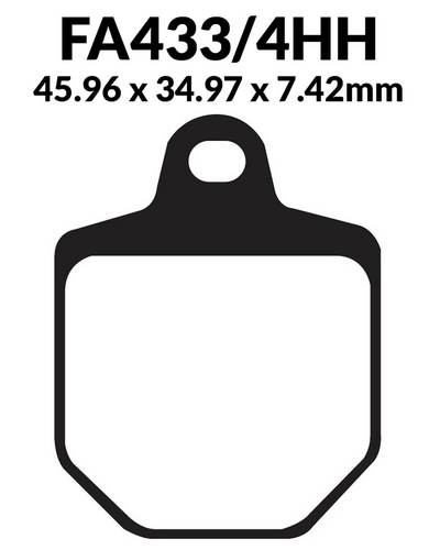 Plaquettes Freins EBC Jeu de plaquettes EBC-FA433/4 Plaquettes Freins EBC Jeu de plaquettes EBC-FA433/4