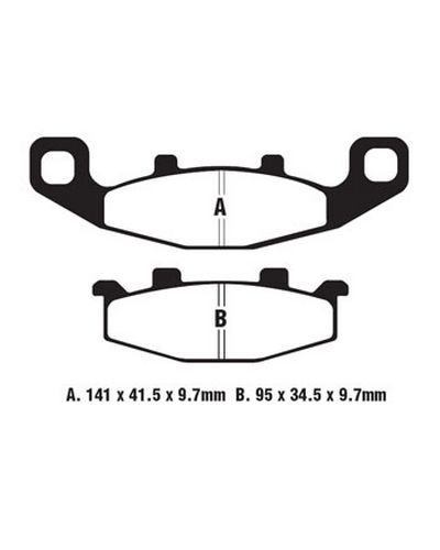 Plaquettes Freins EBC Plaquette EBC-EPFA129HH