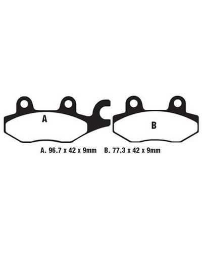 Plaquettes Freins EBC Plaquette EBC-EPFA197HH