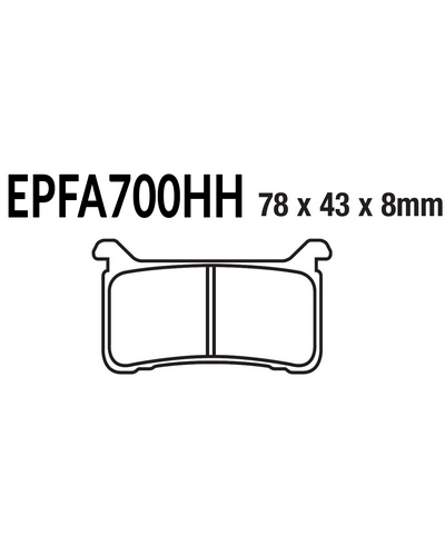 Plaquettes Freins EBC Plaquette EBC-EPFA700HH