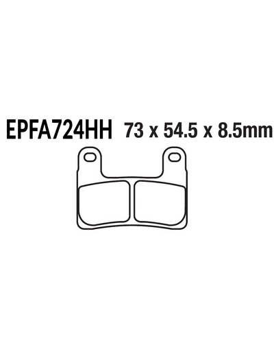 Plaquettes Freins EBC Plaquette EBC-EPFA724HH