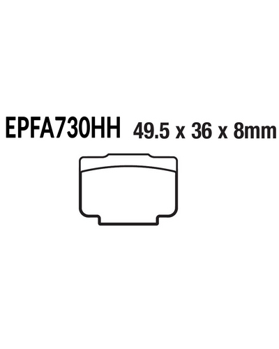 Plaquettes Freins EBC Plaquette EBC-EPFA730HH