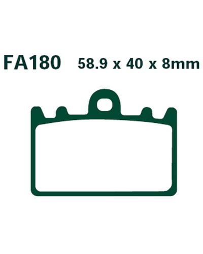 Plaquettes Freins EBC Plaquette EBC-FA180