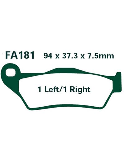 Plaquettes Freins EBC Plaquette EBC-FA181R