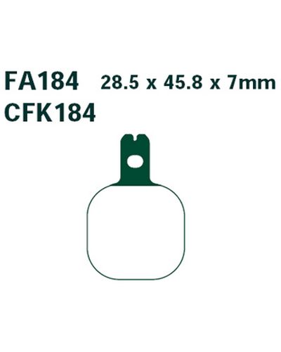 Plaquettes Freins EBC Plaquette EBC-FA184