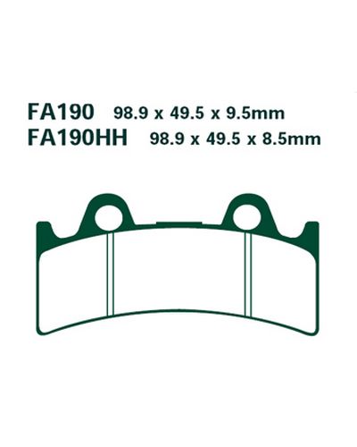 Plaquettes Freins EBC Plaquette EBC-FA190