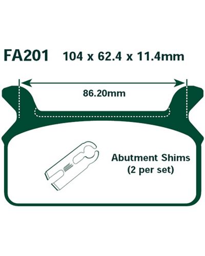 Plaquettes Freins EBC Plaquette EBC-FA201