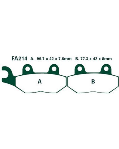 Plaquettes Freins EBC Plaquette EBC-FA214