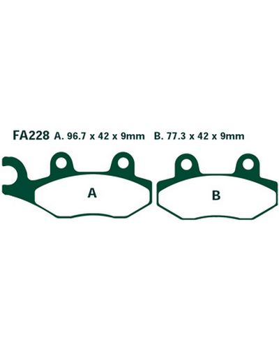 Plaquettes Freins EBC Plaquette EBC-FA228