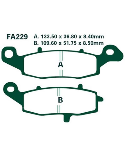 Plaquettes Freins EBC Plaquette EBC-FA229