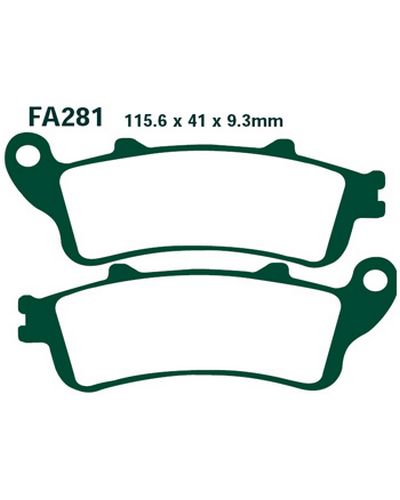 Plaquettes Freins EBC Plaquette EBC-FA281 Plaquettes Freins EBC Plaquette EBC-FA281