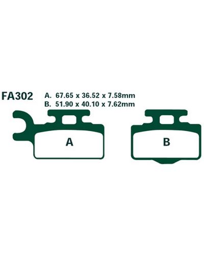 Plaquettes Freins EBC Plaquette EBC-FA302R