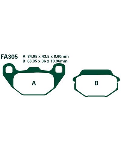 Plaquettes Freins EBC Plaquette EBC-FA305R