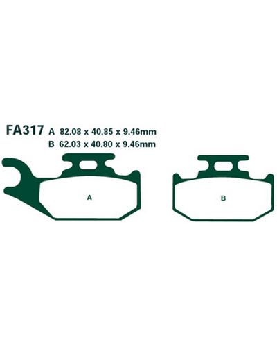 Plaquettes Freins EBC Plaquette EBC-FA317TT