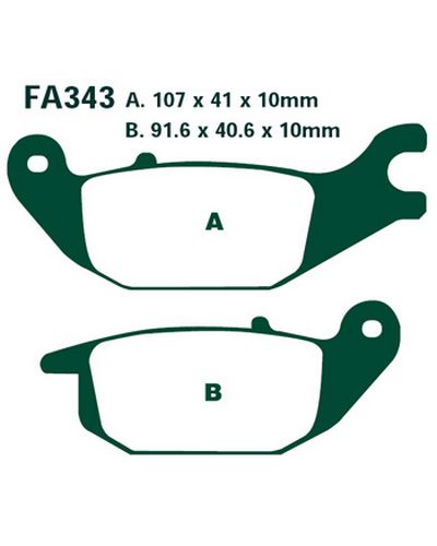 Plaquettes Freins EBC Plaquette EBC-FA343