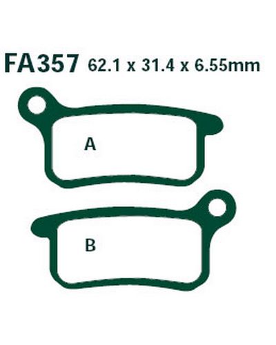 Plaquettes Freins EBC Plaquette EBC-FA357R