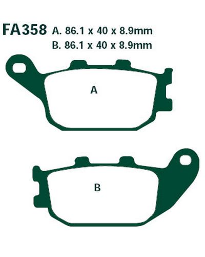 Plaquettes Freins EBC Plaquette EBC-FA358