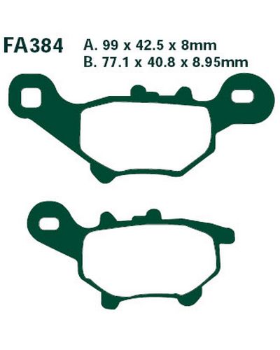 Plaquettes Freins EBC Plaquette EBC-FA384