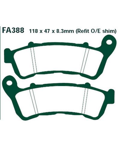 Plaquettes Freins EBC Plaquette EBC-FA388