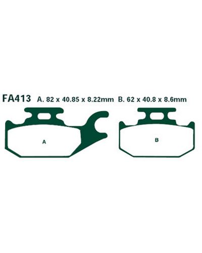 Plaquettes Freins EBC Plaquette EBC-FA413TT