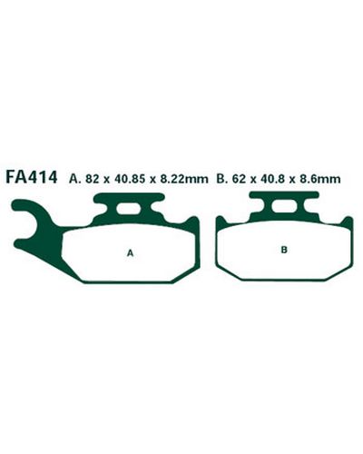 Plaquettes Freins EBC Plaquette EBC-FA414TT