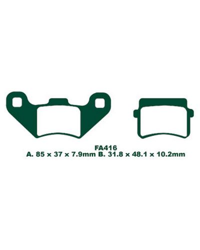 Plaquettes Freins EBC Plaquette EBC-FA416TT