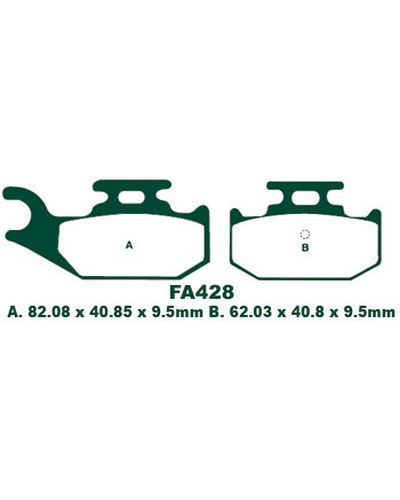 Plaquettes Freins EBC Plaquette EBC-FA428TT