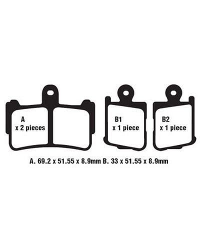 Plaquettes Freins EBC Plaquette EBC-FA499/4HH