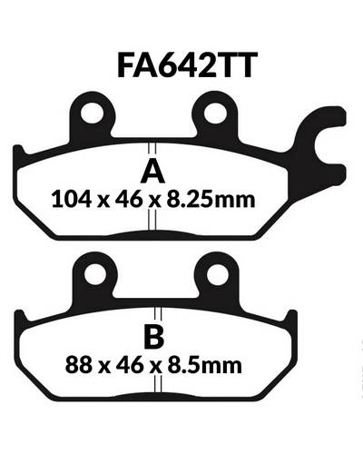 Plaquettes Freins EBC Plaquette EBC-FA642TT