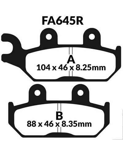 Plaquettes Freins EBC Plaquette EBC-FA645R