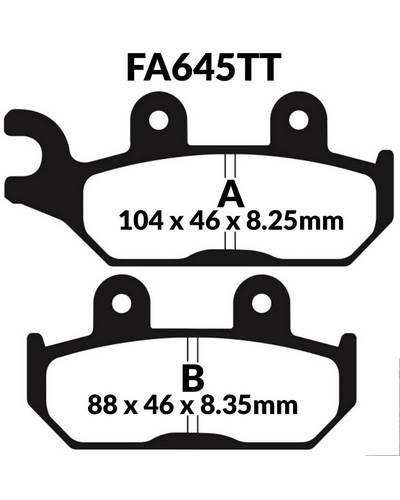 Plaquettes Freins EBC Plaquette EBC-FA645TT