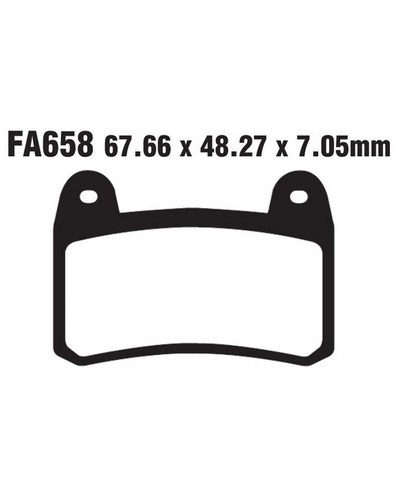 Plaquettes Freins EBC Plaquette EBC-FA658